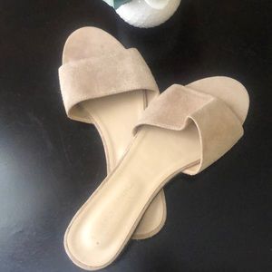 Niccolo Vacari Italian Suede Tan Sandals 9.5 flats